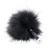 The Midnight Magic Couples' Sex Toy Gift Set includes a black feather tickler duster with a fluffy head, short black handle, and silver metallic end, shown against a white background.