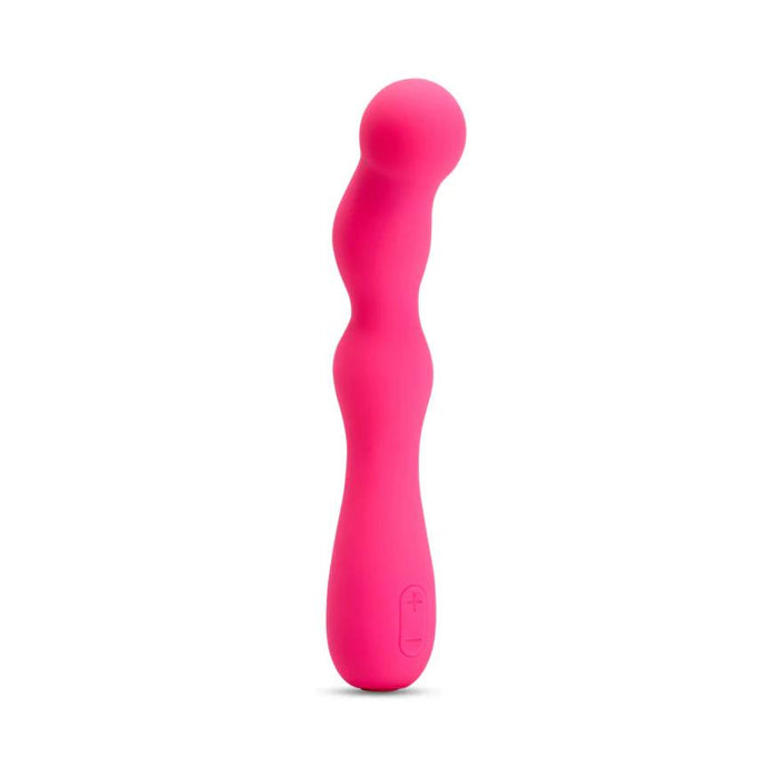The Nu Sensuelle Nubii Siren Flexible Vibrator is a pink silicone G-spot toy with a curved, bulbous design, base control buttons, and turbo boost mode, shown upright against a white background.