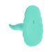 The Octopus Tentacle Insertable Remote Controlled Grinder, a teal, cloud-shaped waterproof sex toy with a ribbed curved extension and surface power button, is displayed against a white background.