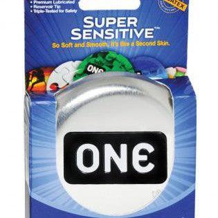 One Super Sensitive Lubricated Latex Condoms - Box of 3