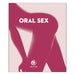 The image features a stylized graphic with the words "Oral Sex Mini Book" by Quayside Publishing prominently displayed at the top. The background is a gradient of pink hues, and the graphic appears to suggest the silhouette of a.