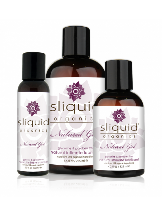 Sliquid Organics Natural Gel Aloe Based Lubricant - Various Sizes