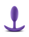 Luxe Medium Wearable Silicone Vibra Slim Plug - Purple