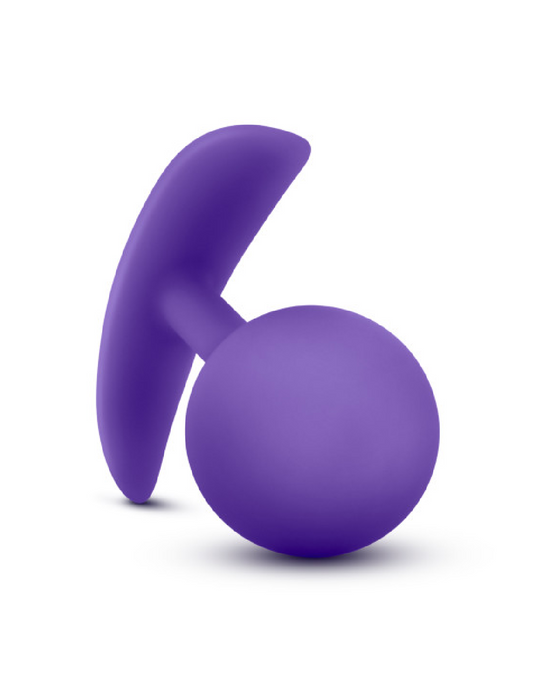 Luxe Wearable Silicone Vibra Butt Plug - Purple