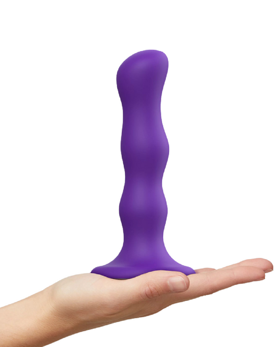 Geisha Jiggle Ball 6 Inch Silicone Suction Cup Dildo - Purple