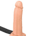 The Fantasy X-Tensions Elite Vibrating Hollow 8 Inch Silicone Dildo & Strap-On Harness in Vanilla offers a lifelike, realistic experience with an attached strap harness, crafted from Elite Silicone for ultimate realism.
