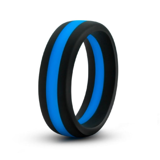 Performance Silicone Go Pro Cock Ring - Black & Blue