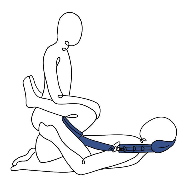 Pivot Positioning Partner Sex Sling with Neck Support - Black