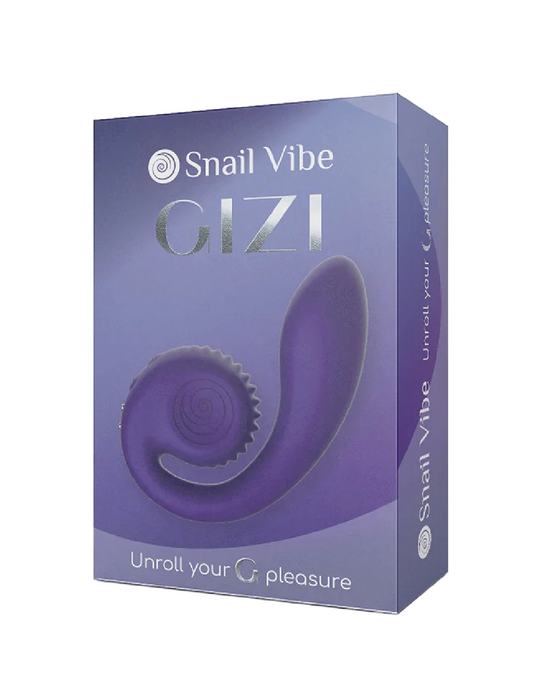 Snail Gizi Compact Ultra Powerful 2 Motor Dual Stimulating Vibrator - Purple