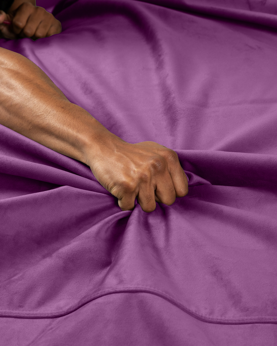 Liberator Fascinator Throw Travel Sized Velvety Sex Blanket - Purple