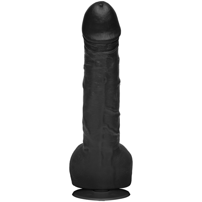 Merci Dual Density Squirting Cumplay Cock with  Suction Cup 10in - Black