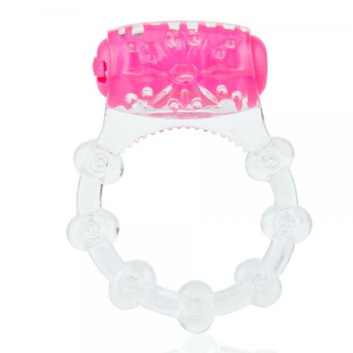 Quickie Beginner's Stretchy Vibrating Cock Ring pink