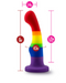 Pride 6 Inch Rainbow Striped Silicone Suction Cup Dildo