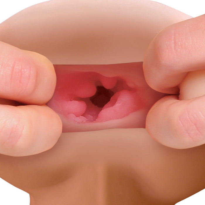 PDX Male Reach Around Penis Stroker view of the entrance stretched open