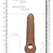 Realrock 9 Inch Penis Extender Sleeve with Ball Strap - Caramel