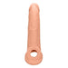 Realrock 9 Inch Penis Extender Sleeve with Ball Strap - Vanilla