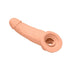 Realrock 9 Inch Penis Extender Sleeve with Ball Strap - Vanilla