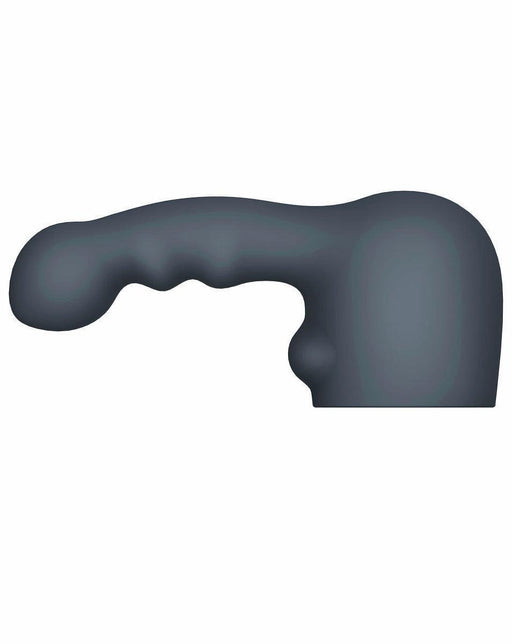 The Ripple Weighted G-Spot or Prostate Wand Attachment is a black, curved, body-safe silicone massager with a textured, bulbous shaft and rounded handle, designed for targeted stimulation and shown against a white background.