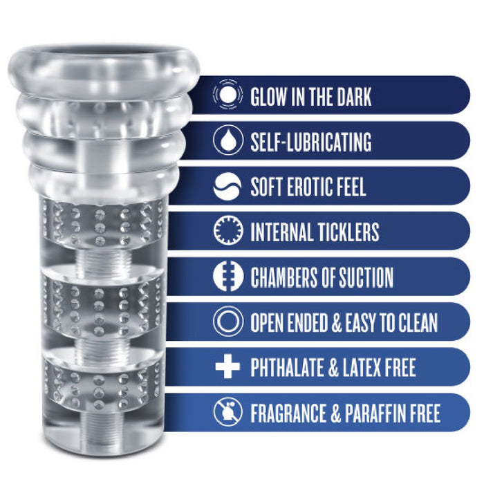 Rize Luz Self Lubricating Glow in the Dark Reversible Stroker