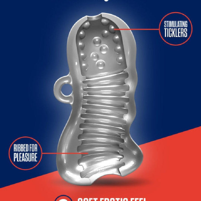 Rize Squeezy See Through Textured Compact Stroker with Loop Grip