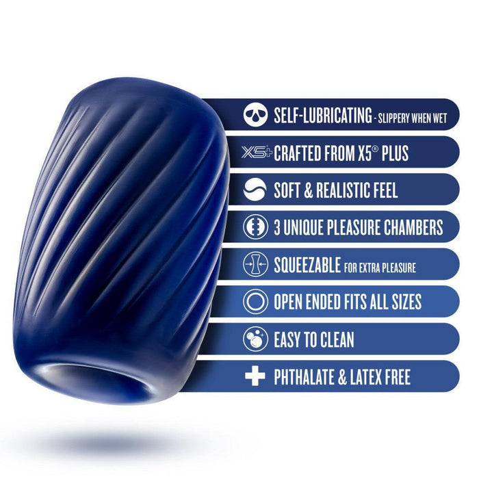 Rize Turbine Self Lubricating Extra Soft Stroker - Blue