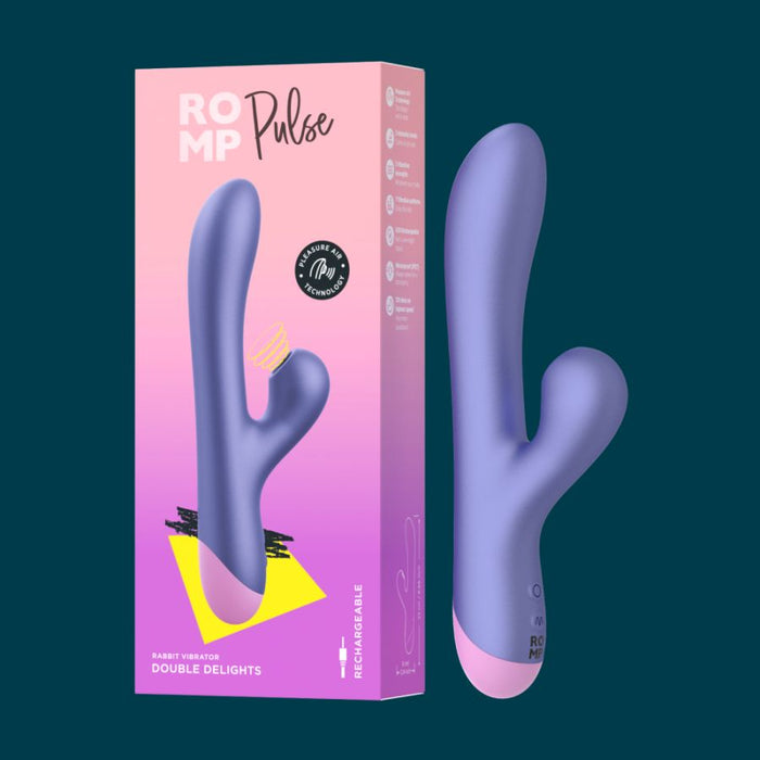 Romp Pulse Rabbit Vibrator wtih Clitoral Pleasure Air