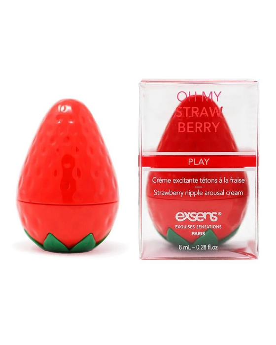 Exsens Oh My Strawberry Flavored Nipple Arousal Cream -  8ml