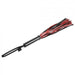 Saffron Flogger by Sportsheets black and red flogger lengthwise on an angle 