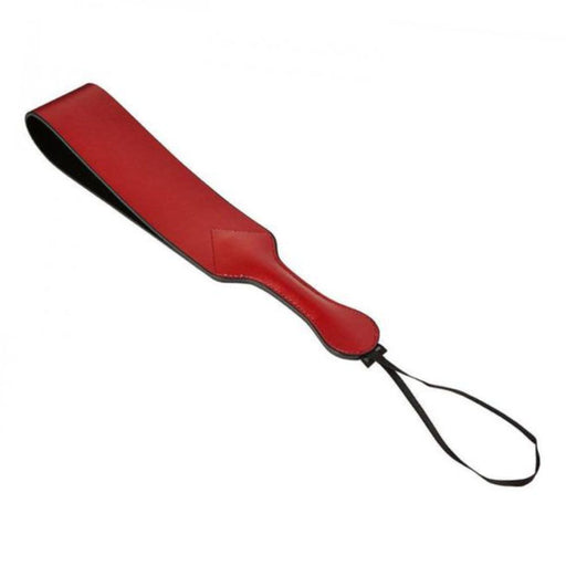 Saffron Vegan Leather Red Loop Paddle on angle 