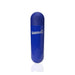 The Screaming O Powerful Rumbly Rechargeable Blue Bullet Vibrator is a small, blue, cylindrical vibrator with a rounded top and white "Screaming O" text, standing upright against a white background. It's waterproof for versatile use.