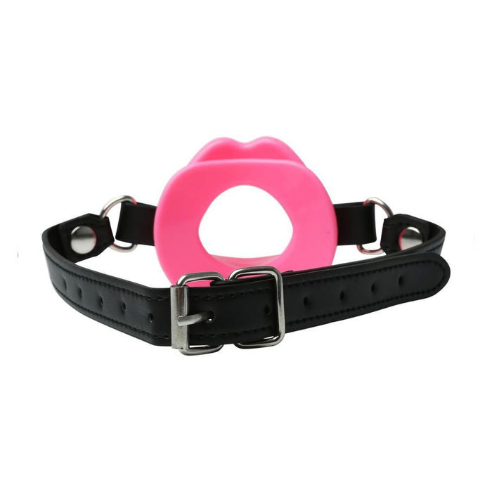 Sex and Mischief Silicone Lip Shaped Mouth Gag - Pink