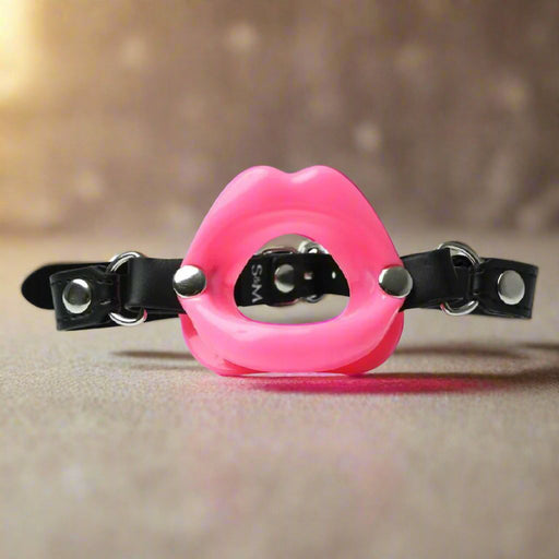 Sex and Mischief Silicone Lip Shaped Mouth Gag - Pink