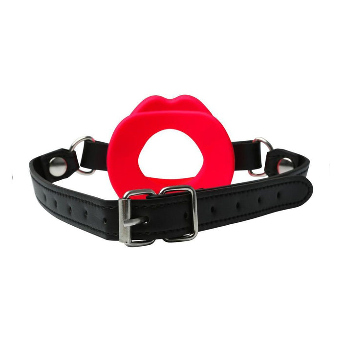 Sex and Mischief Silicone Lip Shaped Mouth Gag - Red