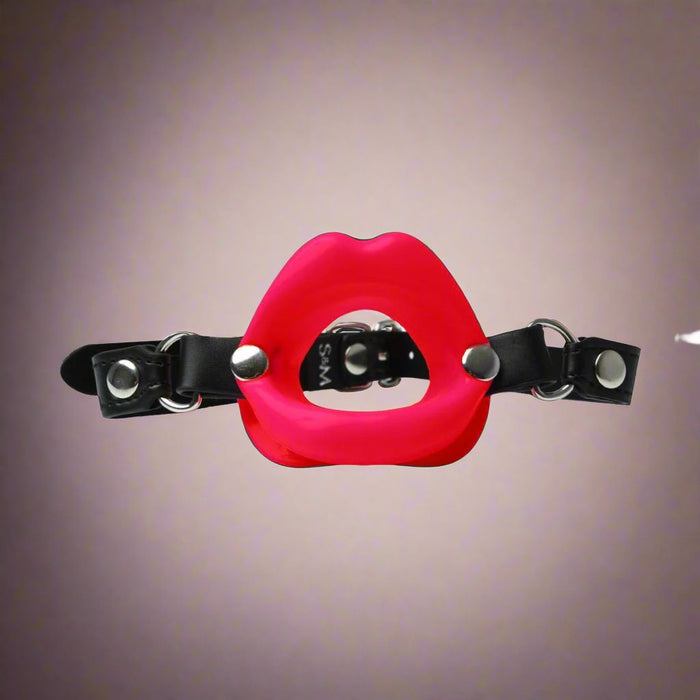 Sex and Mischief Silicone Lip Shaped Mouth Gag - Red