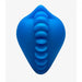 The Shagger Extreme Textured Dildo Base for Harness Play by Bumpher, presented by Bananapants in an Azure Blue hue, is a uniquely shaped silicone sex toy adorned with a row of round, raised bumps along its vertical center. The product is depicted against a plain white background.