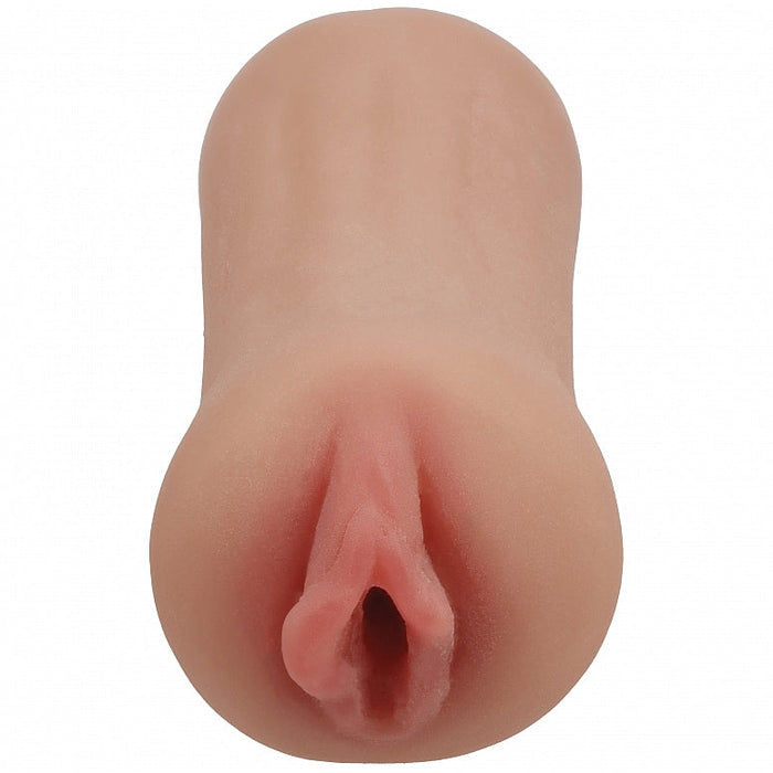 A close-up of the Bettie Blowkiss Pinup Fantasy Pocket Pussy, a toy inspired by vintage glamour with a lifelike sleeve for a unique and nostalgic experience.