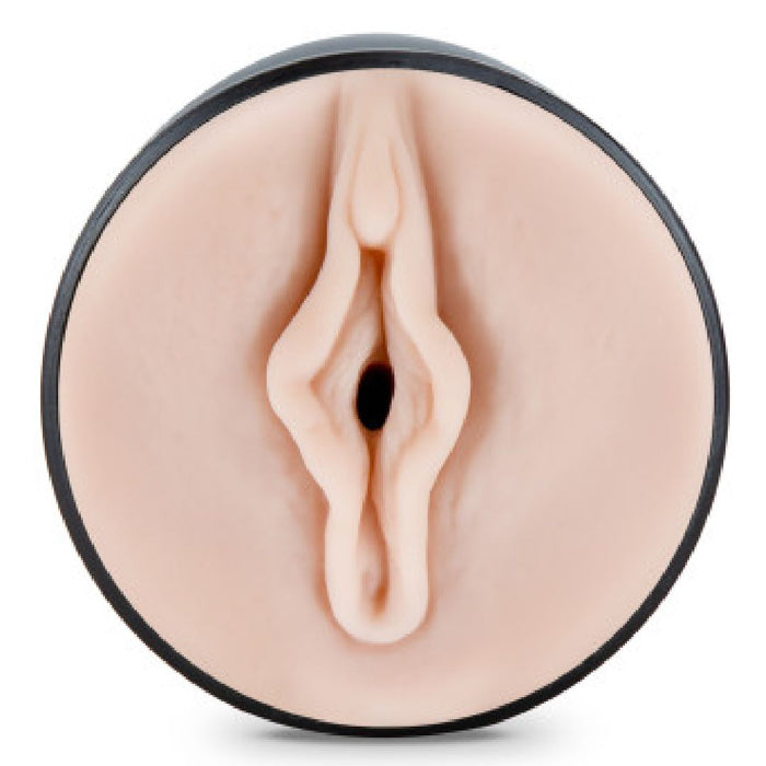 Soft and Wet Pussy with Pleasure Orbs - Self Lubricating Stroker - Vanilla view of the opening