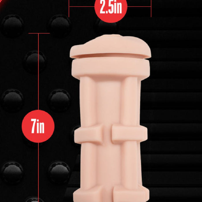 Soft and Wet Pussy with Ridges and Orbs - Self Lubricating Stroker - Vanilla sleeve alone with measurements