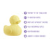 The Splash Waterproof Rubber Duckie Vibrator, shaped like a yellow rubber duck, features a pinpoint tip, 10 vibration modes, body-safe silicone, is fully waterproof and USB rechargeable—compact for travel and ideal for beginners.
