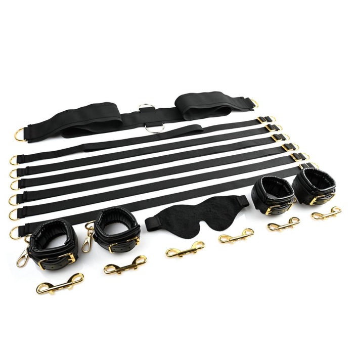 Sportsheets Under the Bed Restraint Set - Special Edition angled view of entire set on white background