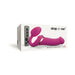 A product box for the Strap-on-Me Multi Orgasm Bendable Strap-on with Clitoral Tongue - Large from the brand Lovely Planet. The box features an image of a pink, bendable strap-on with remote control and highlights "Multi Orgasm bendable strap-on," indicating size "L." It also boasts clitoral stimulation and USB rechargeable capabilities.