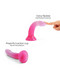 Sunrise Pink Ombre Glitter 7 inch Silicone Dildo showing how flexible it is 