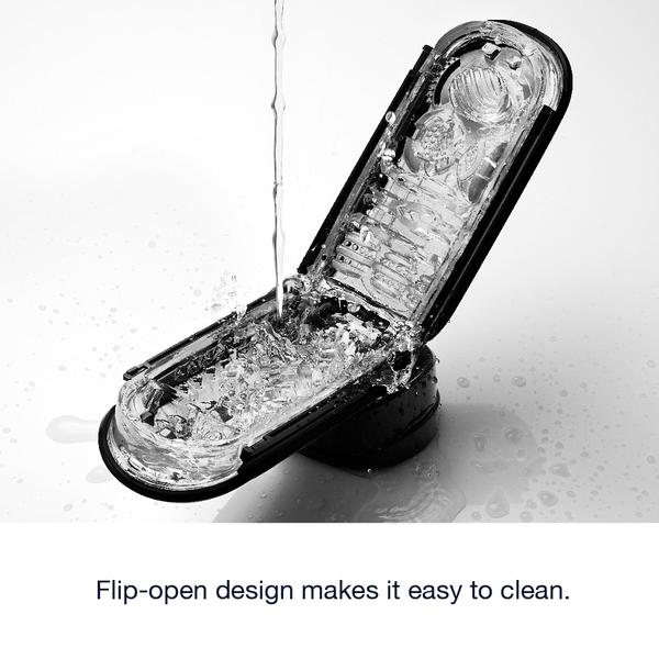 Tenga Flip Zero Penis Stroker - Black open
