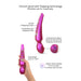 The Pleaser Flapping Oral Sex Vibrator is shown upright and held in a hand, with labels highlighting features like flapping tech, sense touch mode, multiple modes, total length, and external stimulation for precise pleasure.