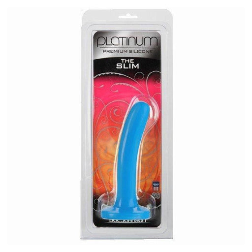 The Slim Anal 6 Inch Silicone Dildo - Blue