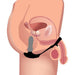 Thunder Plugs Thrusting Silicone Anal Vibrator w/ Cock & Ball Strap graphic showing how the plug works on a body