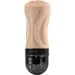An XR Brands Tight Lipped Vibrating Vanilla Stroker with Suction + Free Movie Download with a flesh-colored, silicone sleeve and a black base featuring three control buttons. The toy is designed for personal use, offering realistic texture along with customizable vibrating speeds.
