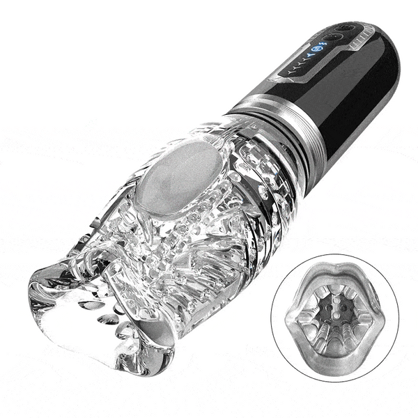 The Male Rose 3 Thrusting Rotating Dual Vibrating Masturbator