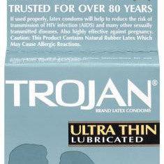Trojan Ultra Thin Lubricated Latex Condoms - 3 Pack