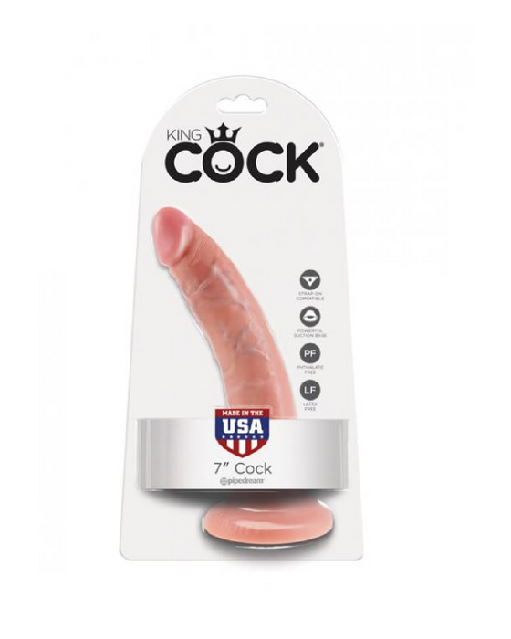 King Cock 6 Inch Suction Cup Dildo - Vanilla